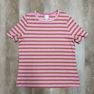 Ava & Viv a Pink Striped Top